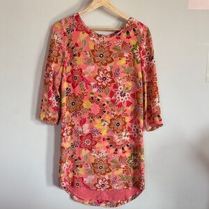 Floral Pink Shift Dress - Bright Multicolor Print by Club Monaco